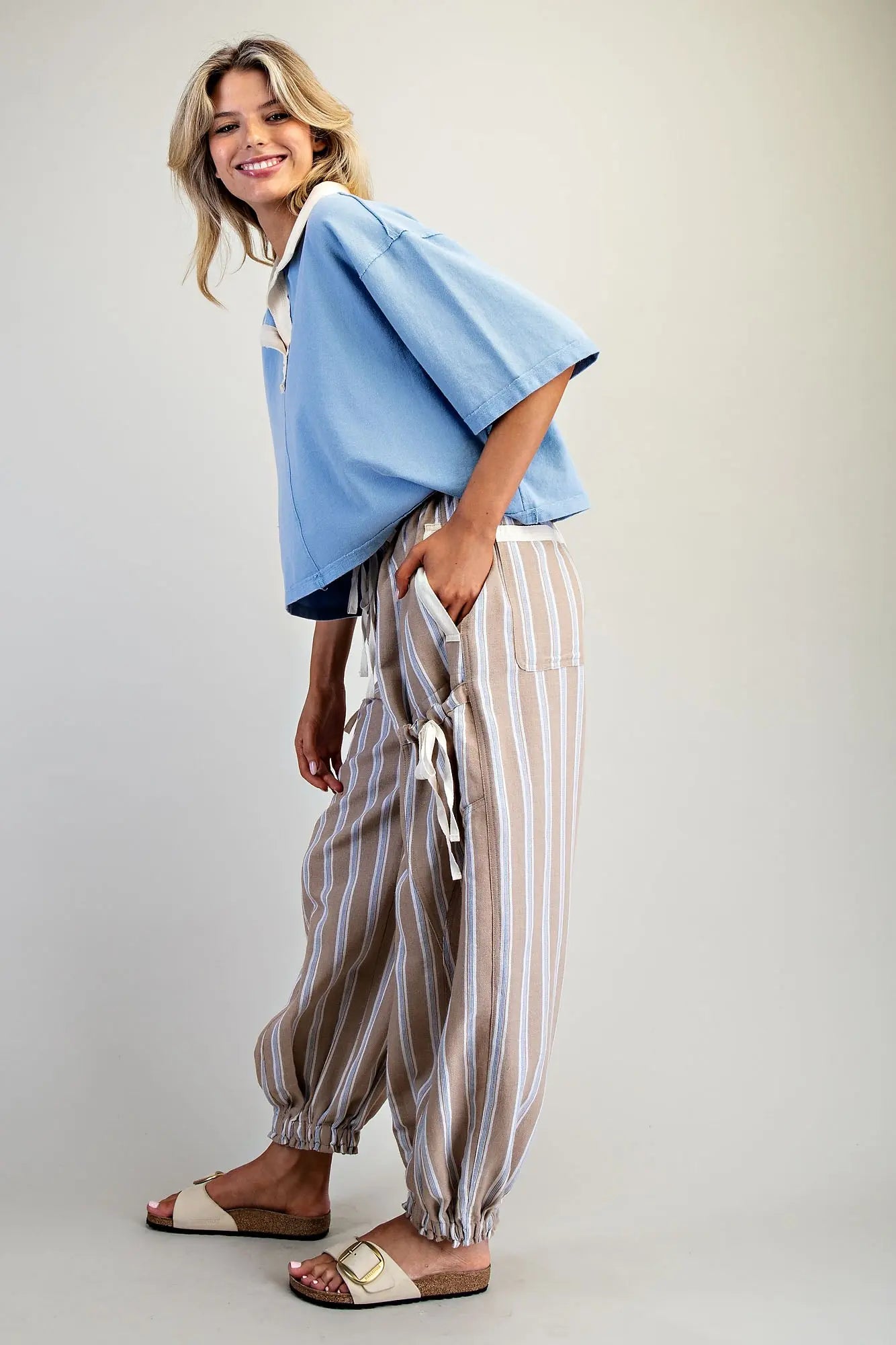 Coastal Drift Striped Pants