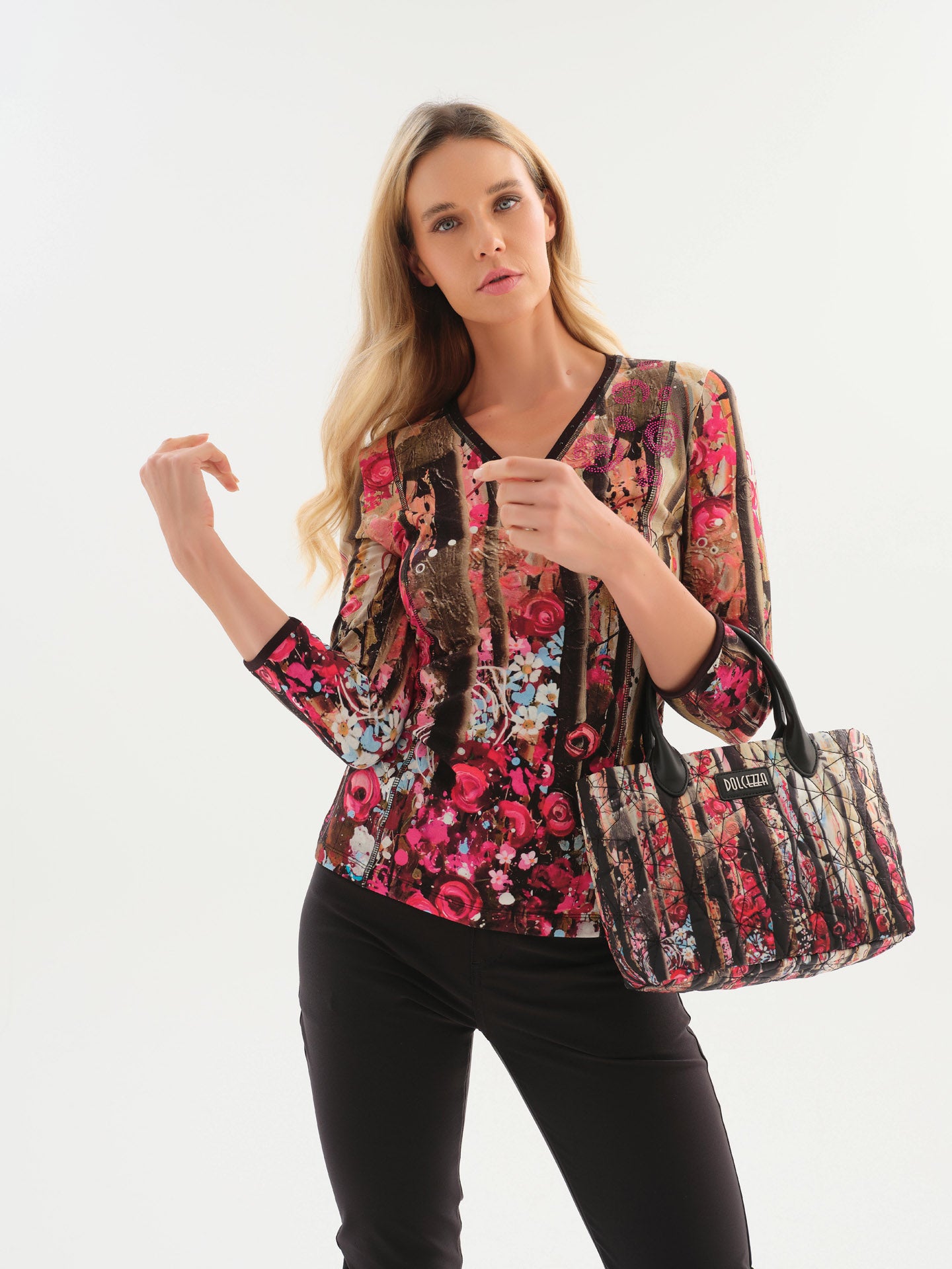 Embellished Wildflower Wrap Top