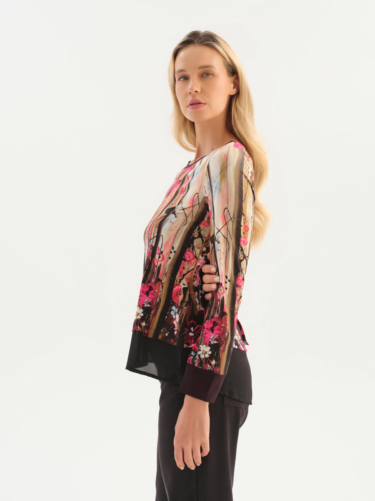 Layered Wildflower High-Low Top