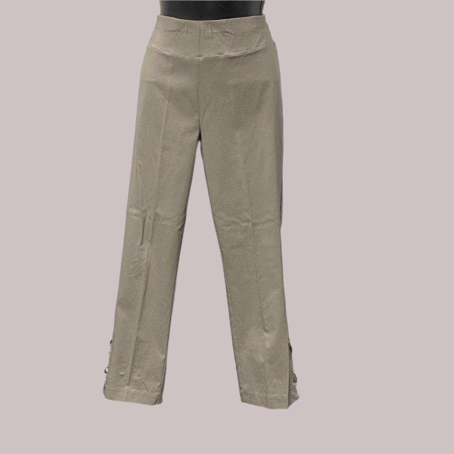 Side Cris Cross Lacing Solid Color Capris