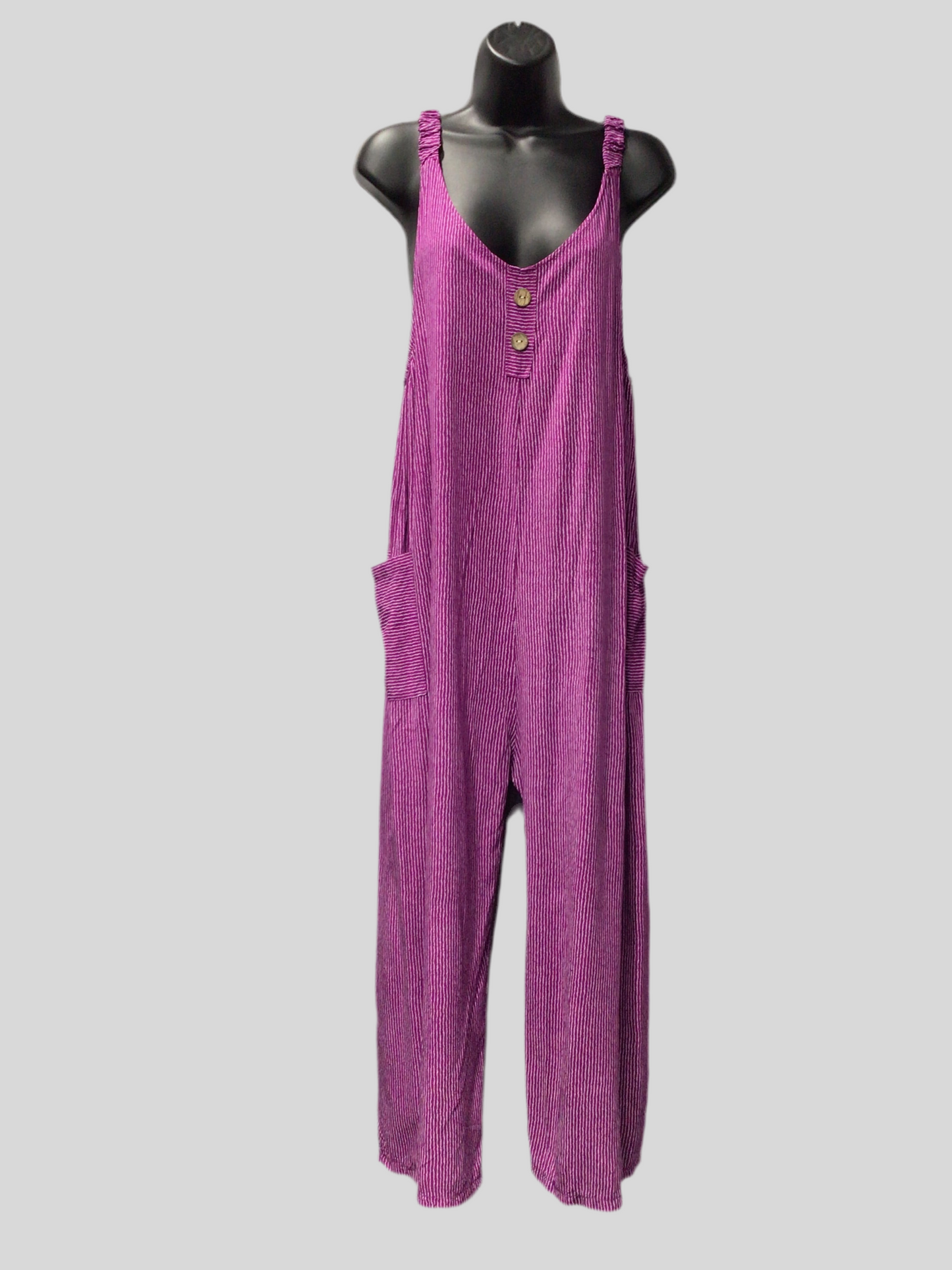 Italian Striped Dungaree Overalls