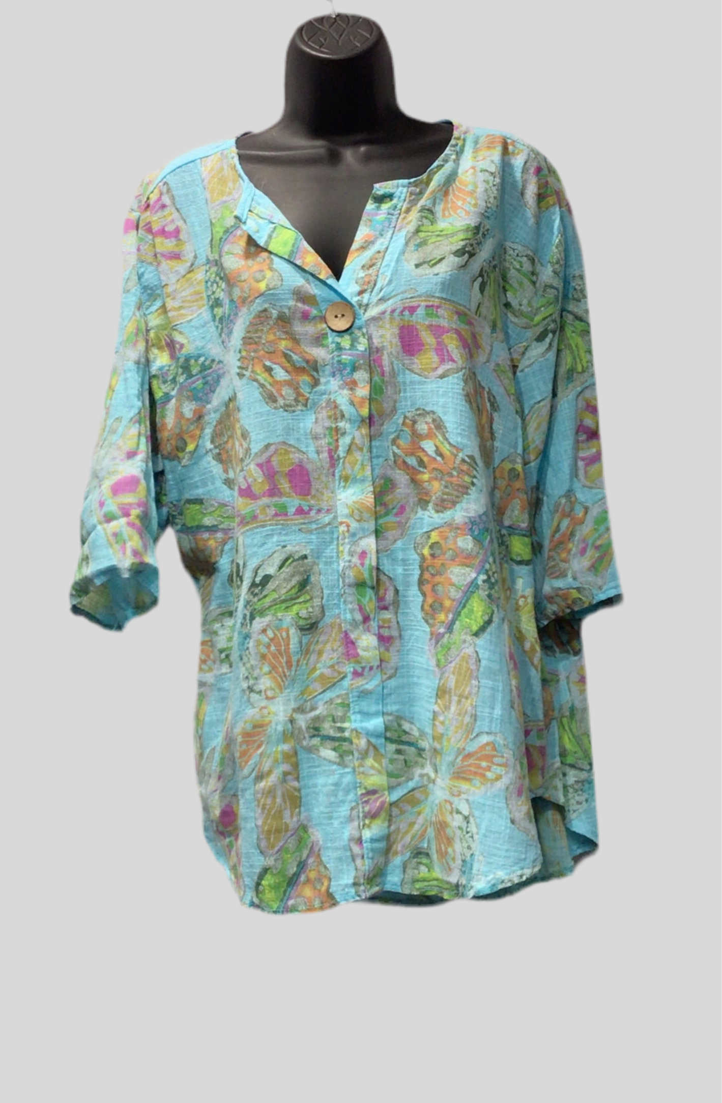 Italian Cotton Butterfly Print Top