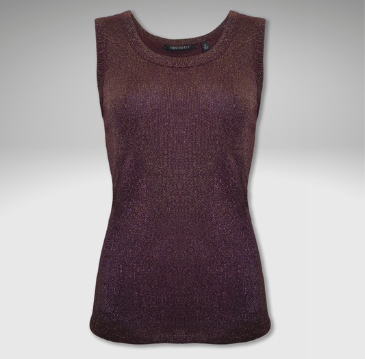 Shimmer Ribbed Tank Top