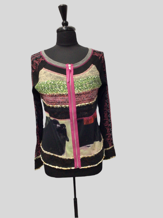 Crochet-Patch Artistic Sweater