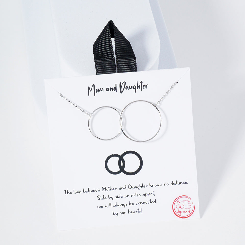 White Gold Dipped Forever Connected Necklace