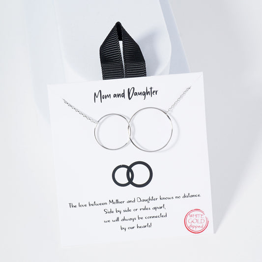 White Gold Dipped Forever Connected Necklace