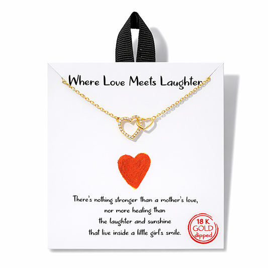 18K Gold Dipped Where Love Meets Laughter Necklace