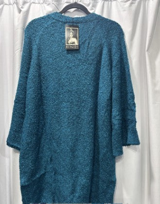 Blue One ButtonSweater
