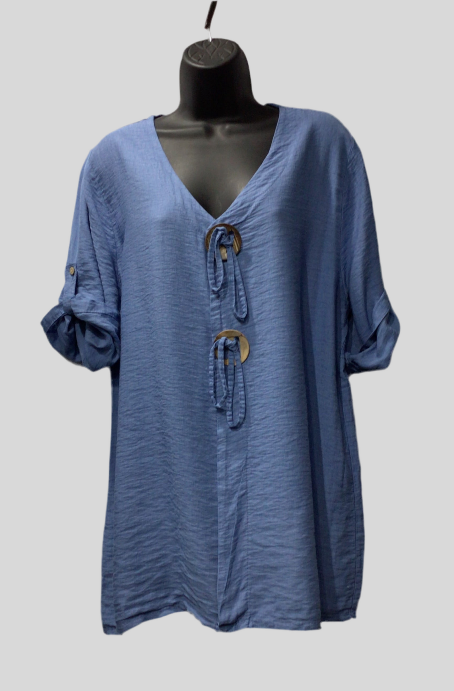 Italian Breathable Tunic V-Neck Top (in 4 colors)