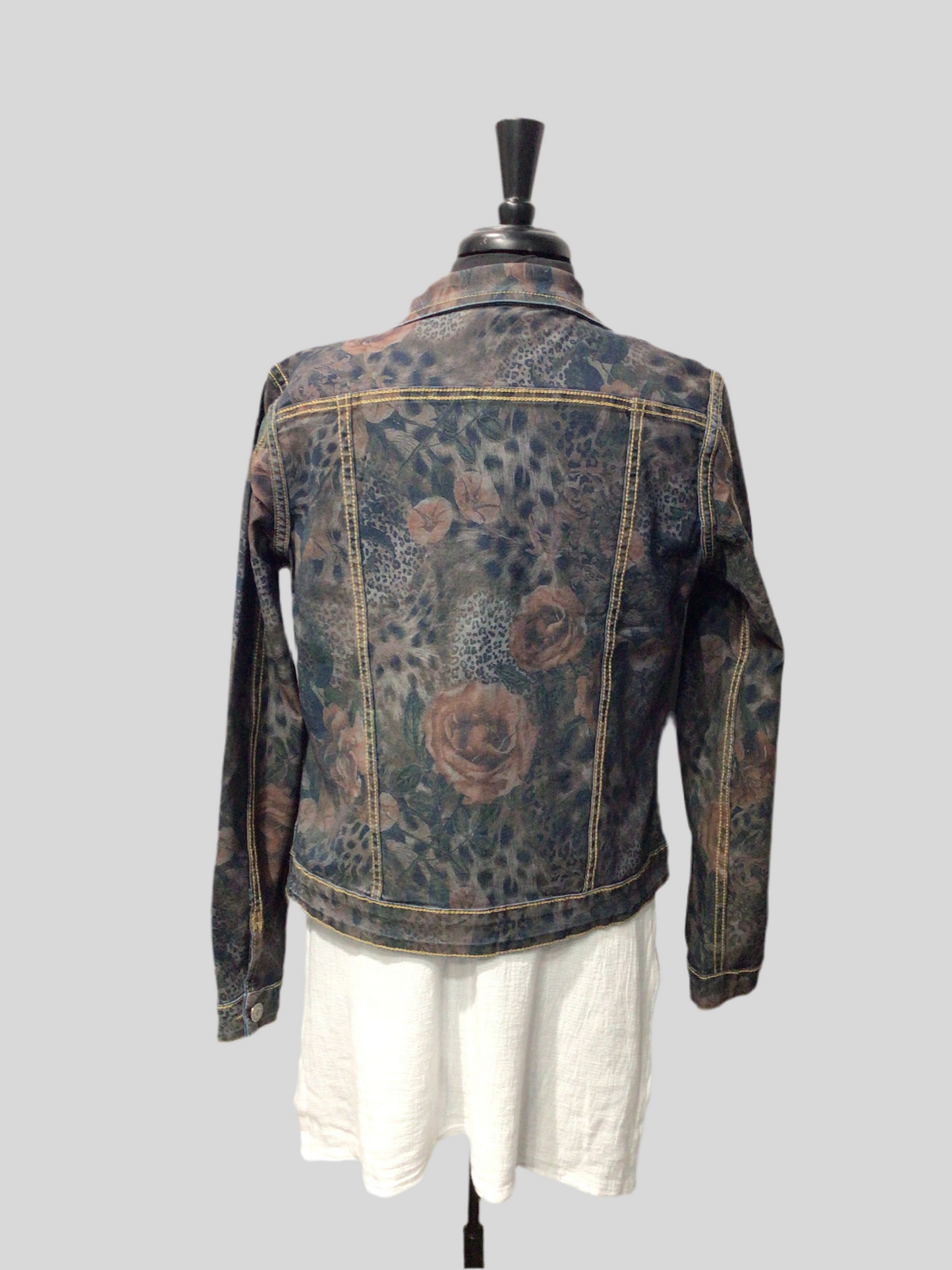 Leopard Rose Printed Reversible Jackets