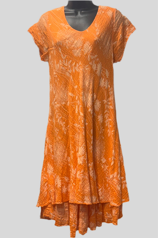 Wildflower Print Italian Cap Sleeve Dress
