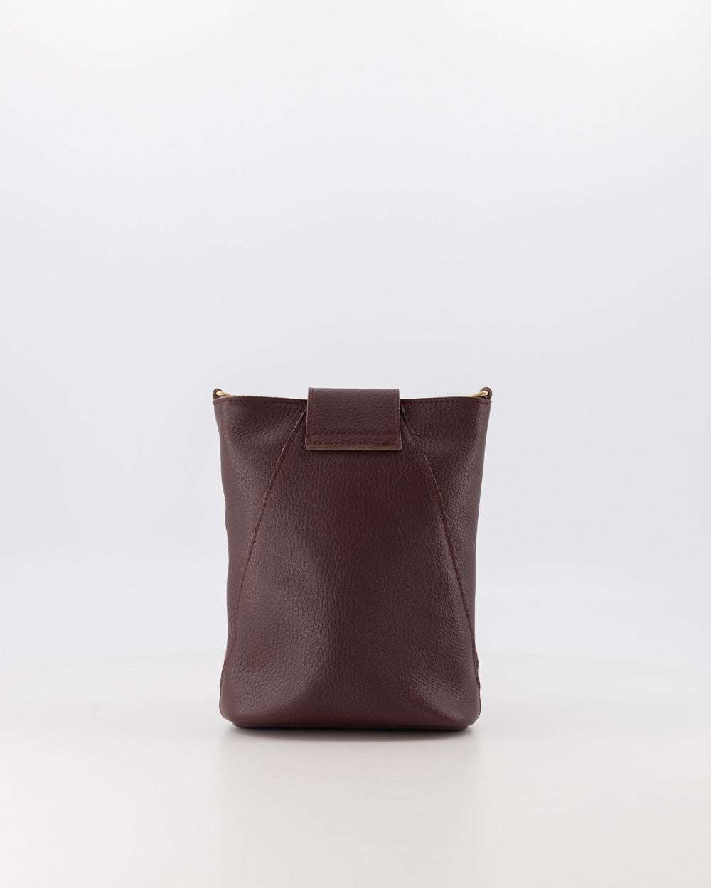 Pebbled Leather Crossbody Bag With Adjustable Strap & Gold Hardware