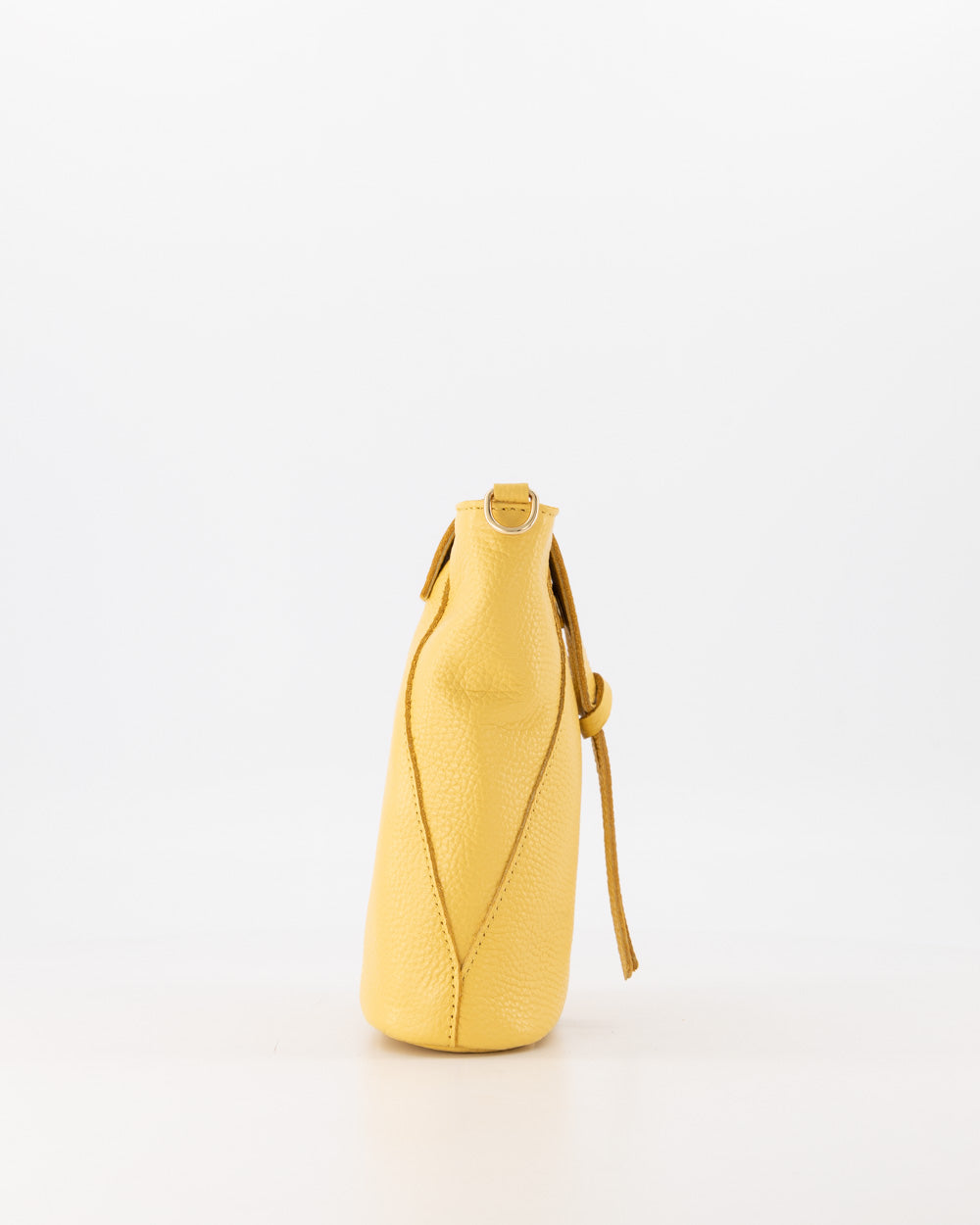 Pebbled Leather Crossbody Bag With Adjustable Strap & Gold Hardware