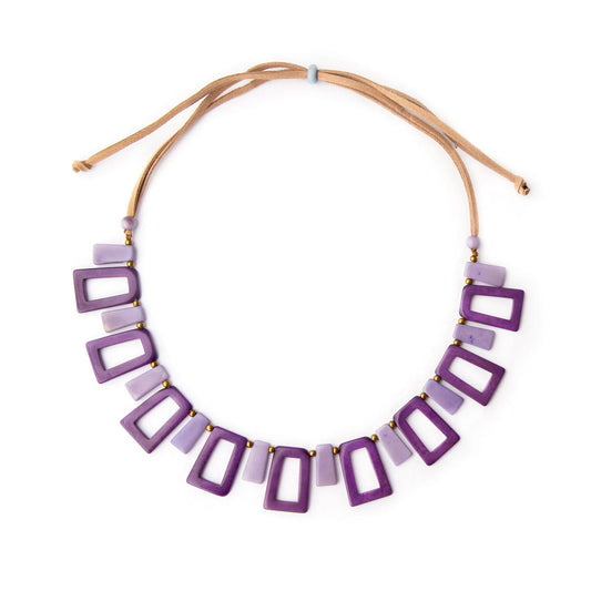 Hand-carved Geometric Design Necklace
