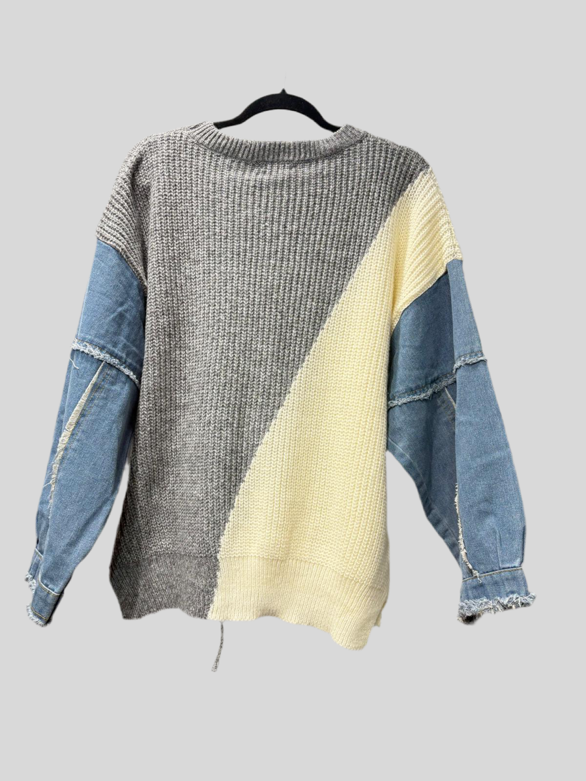 Cozy Sweater with Jean Sleeves