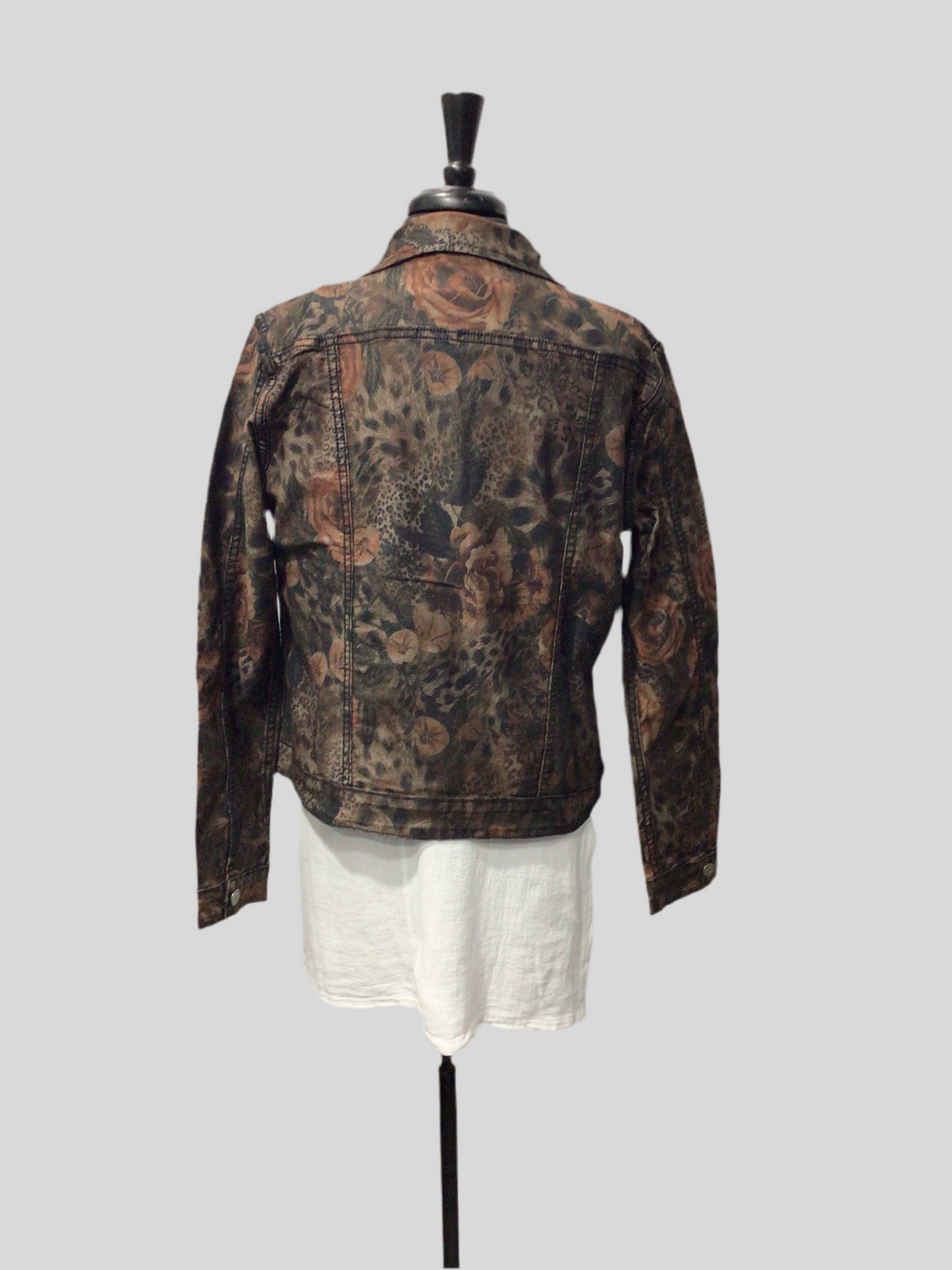 Leopard Rose Printed Reversible Jackets