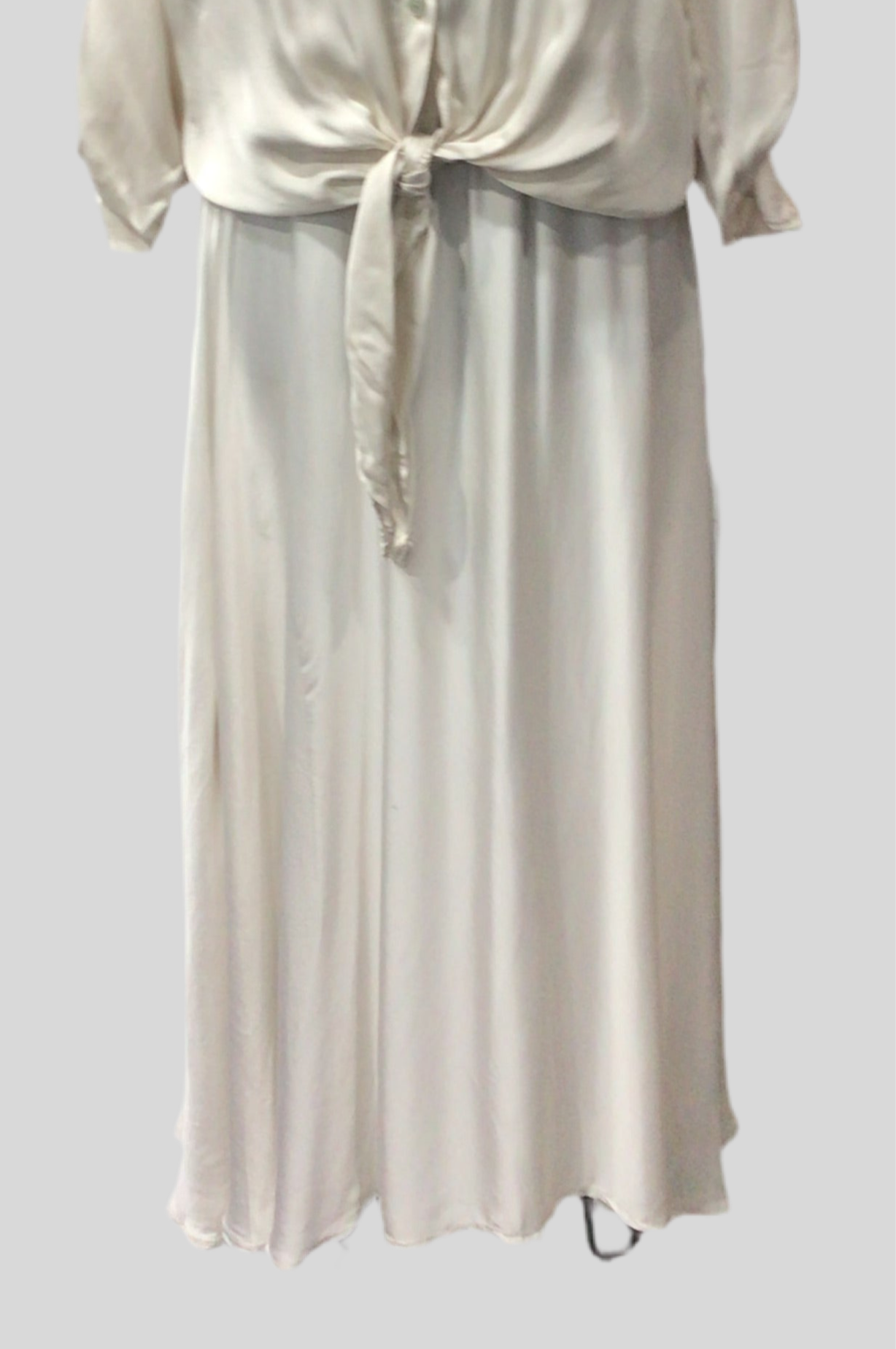 Italian Satin Finish Tea-Length Skirt (in 4 colors)