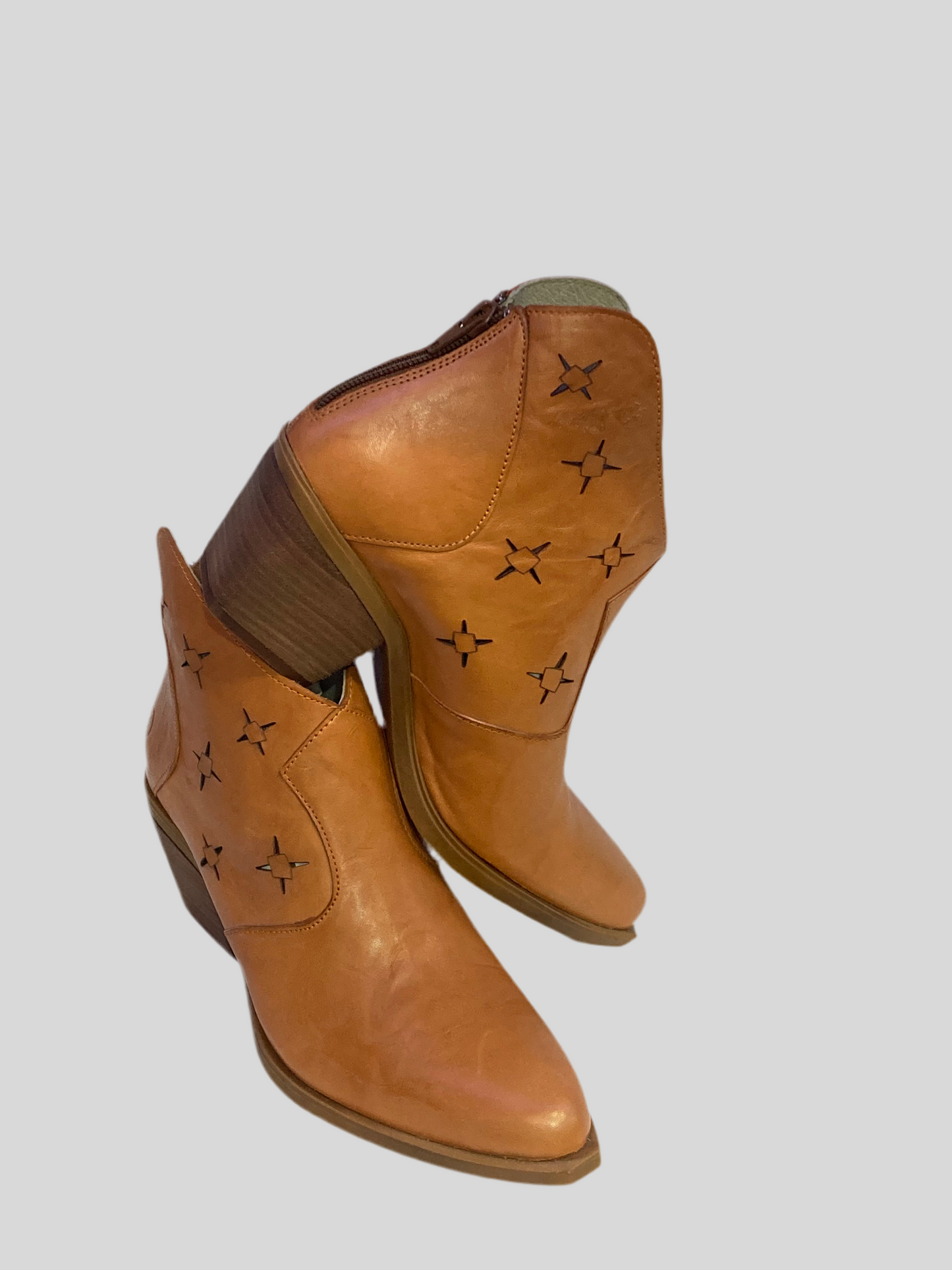 Cut Out Design Handcrafted Leather Boots