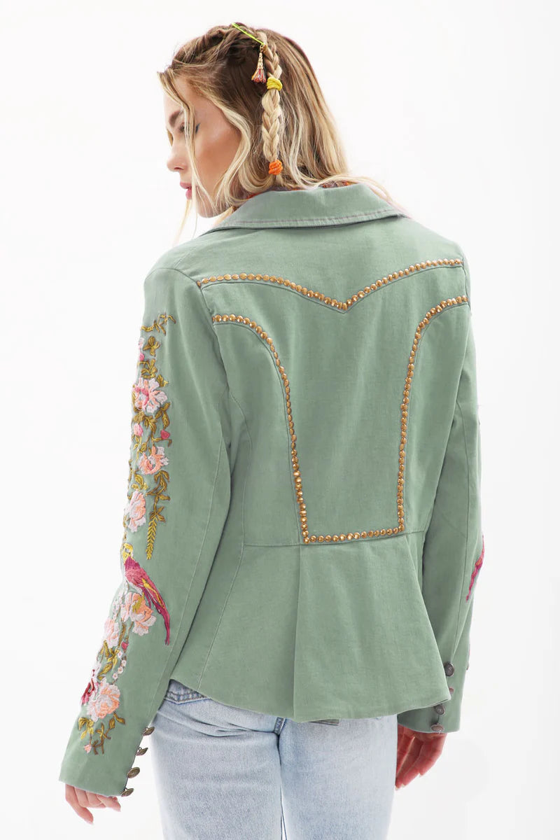 Embellished Cotton Blazer