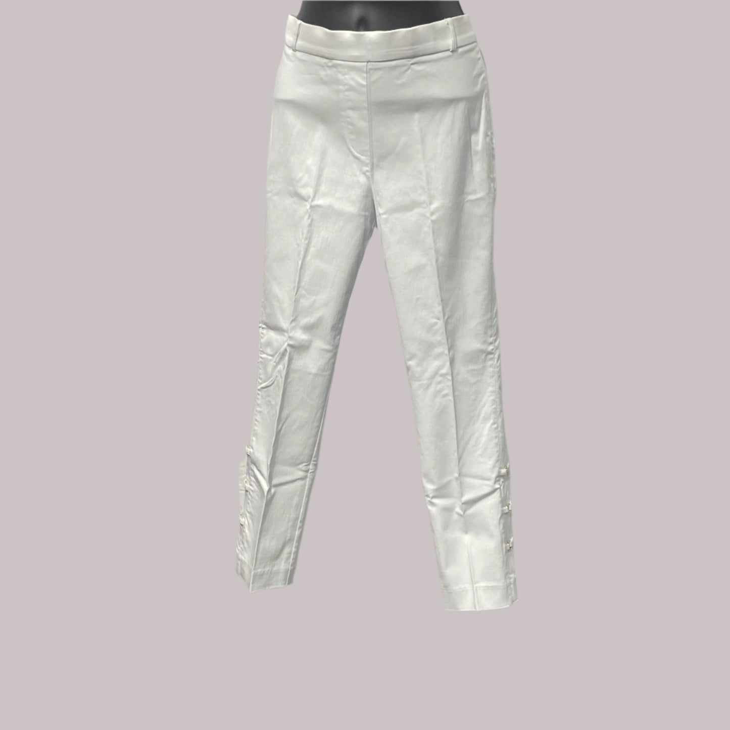 Solid Capris with Side Ring Embellishment
