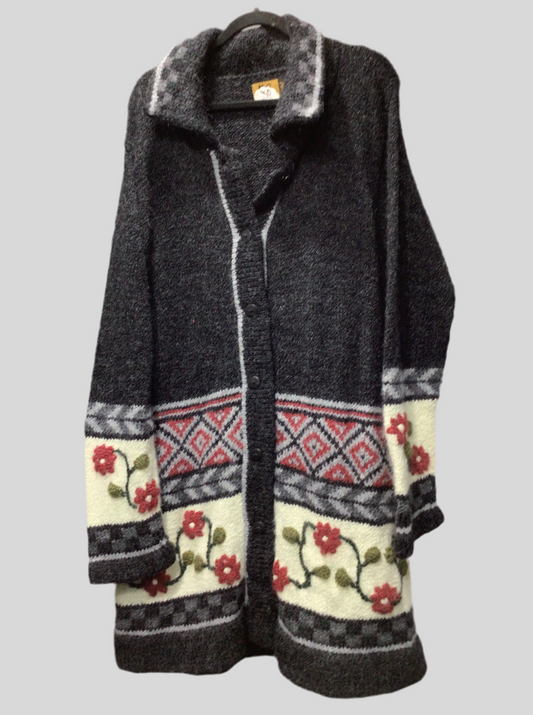 Hand Knit Peruvian Sweater Jacket