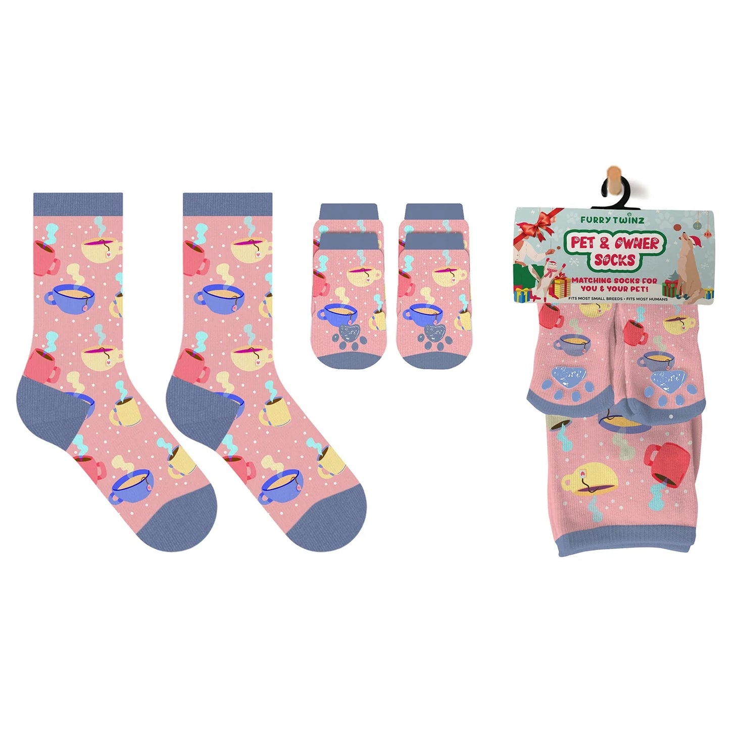 BFF Matching Pet and Owner Fun Socks in Six Designs