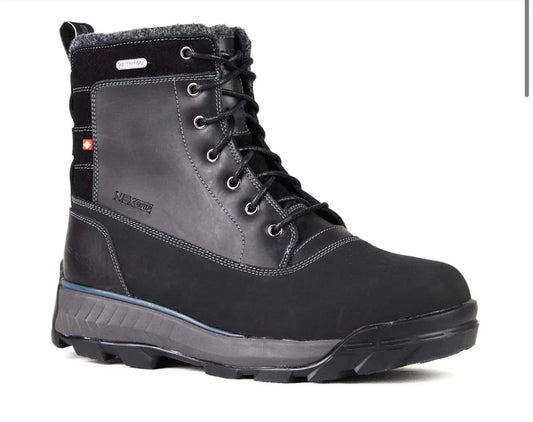 Wide Width All Black Men's Winter Boots