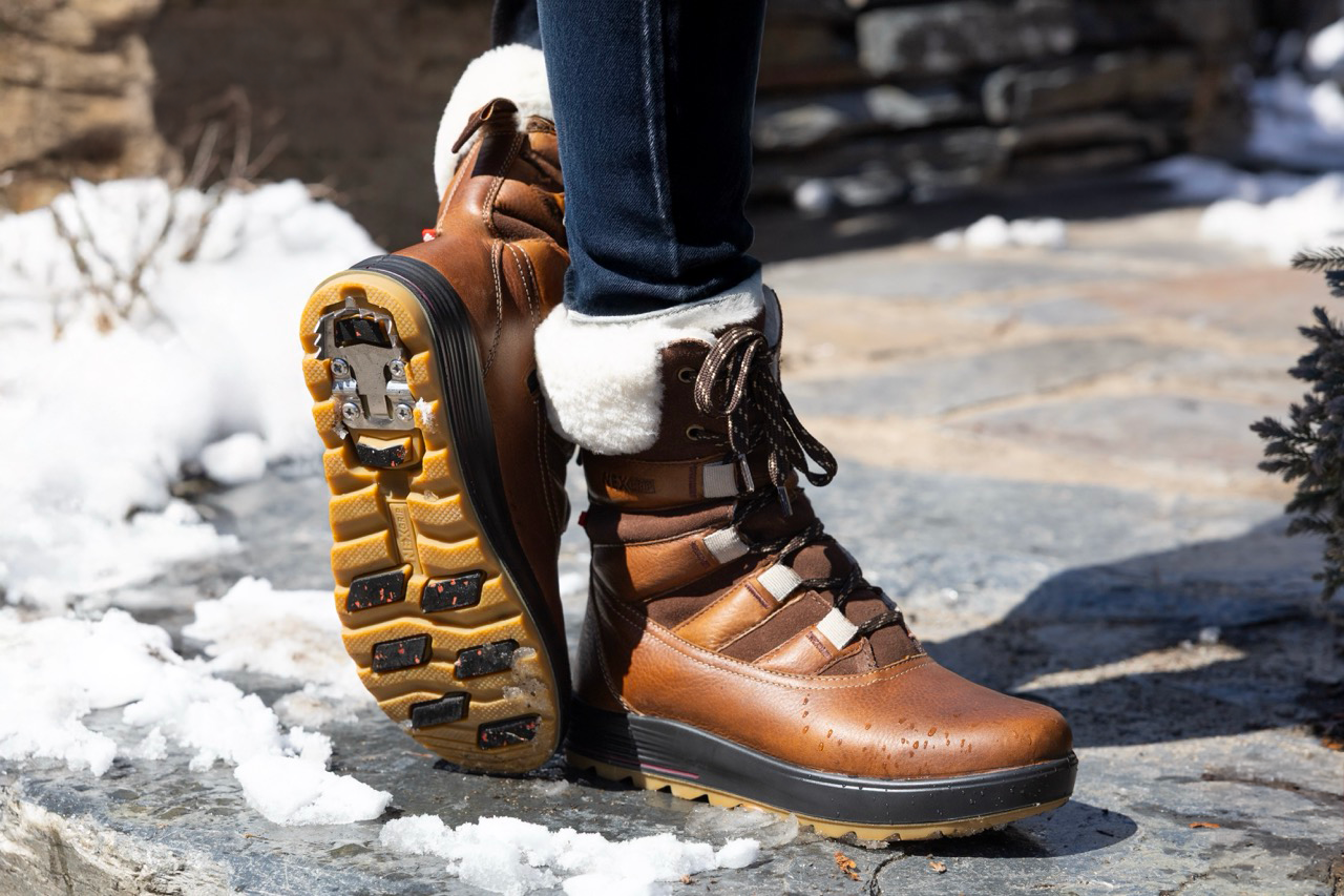 Cognac Leather Woman's Winter Boots
