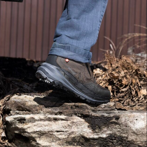 Men’s Brown Leather Slip-On Winter Shoes