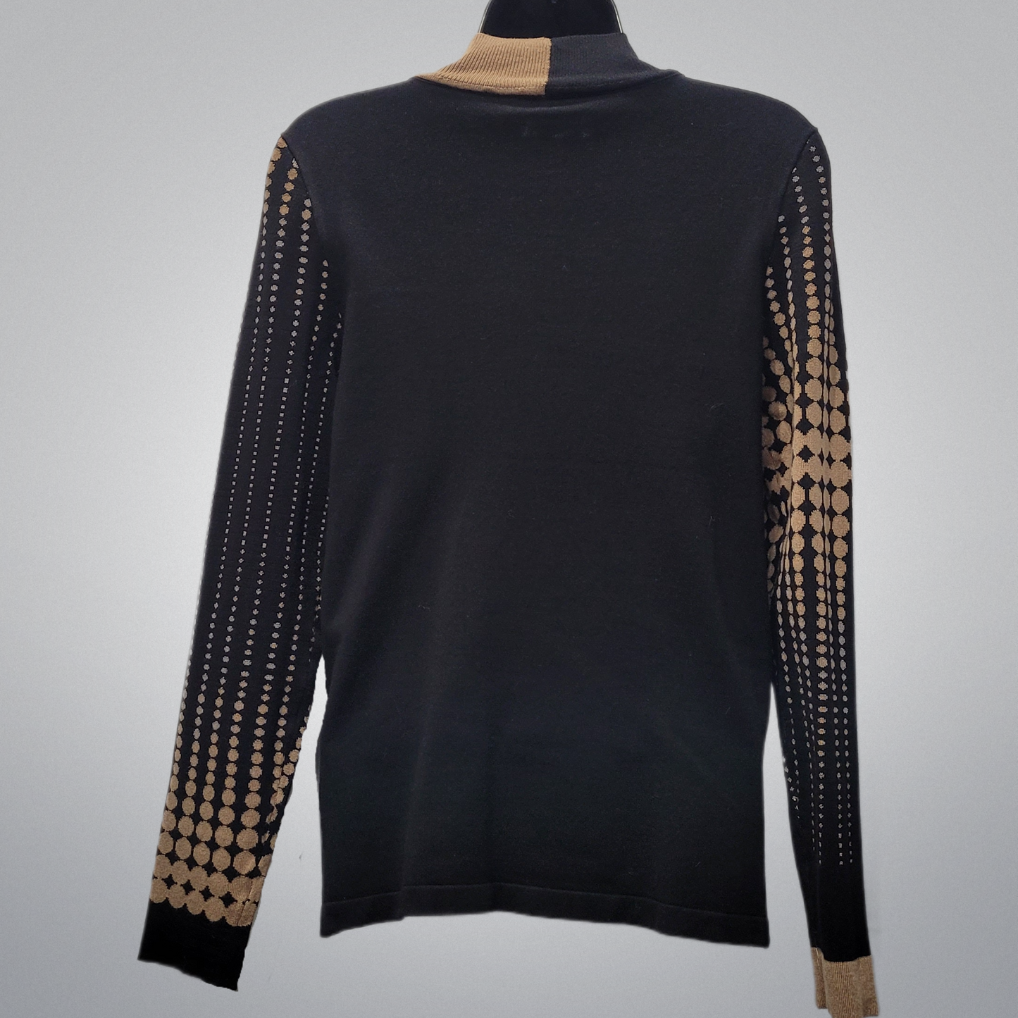 High Neck Soft Knit Sweater with Solid Back