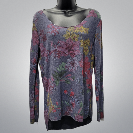 Italian Long Sleeve Floral Top