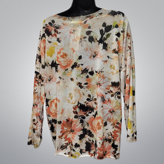 Italian Long Sleeve Spring Floral Print