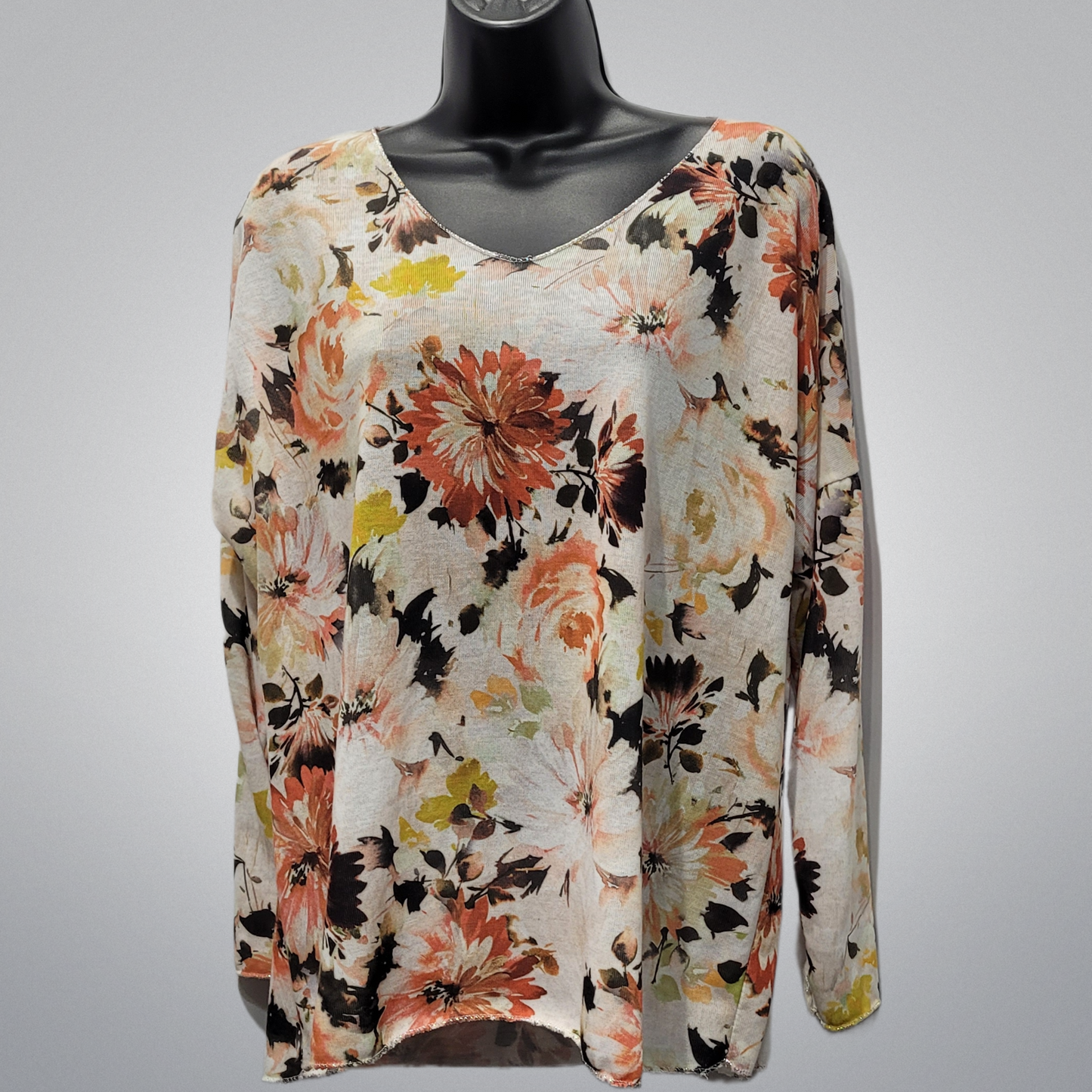Italian Long Sleeve Spring Floral Print