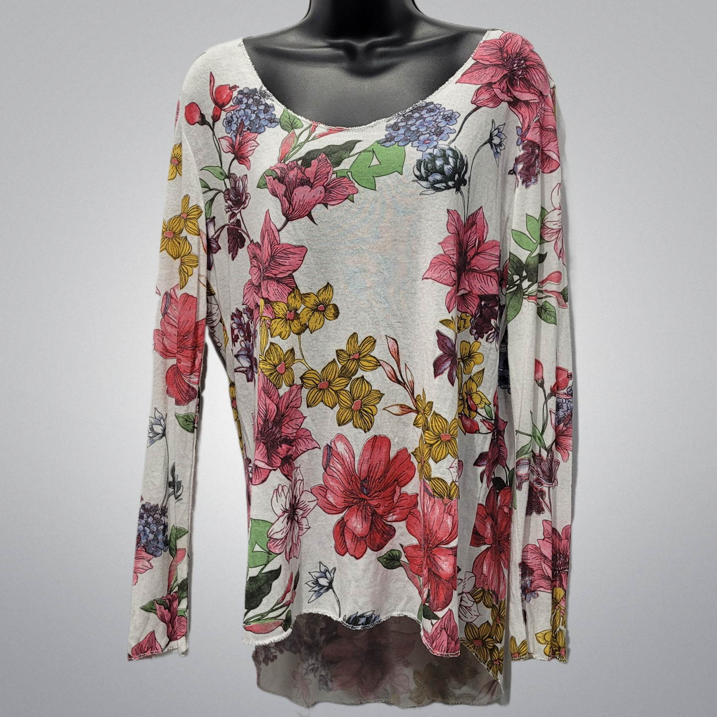 Italian Long Sleeve Floral Top