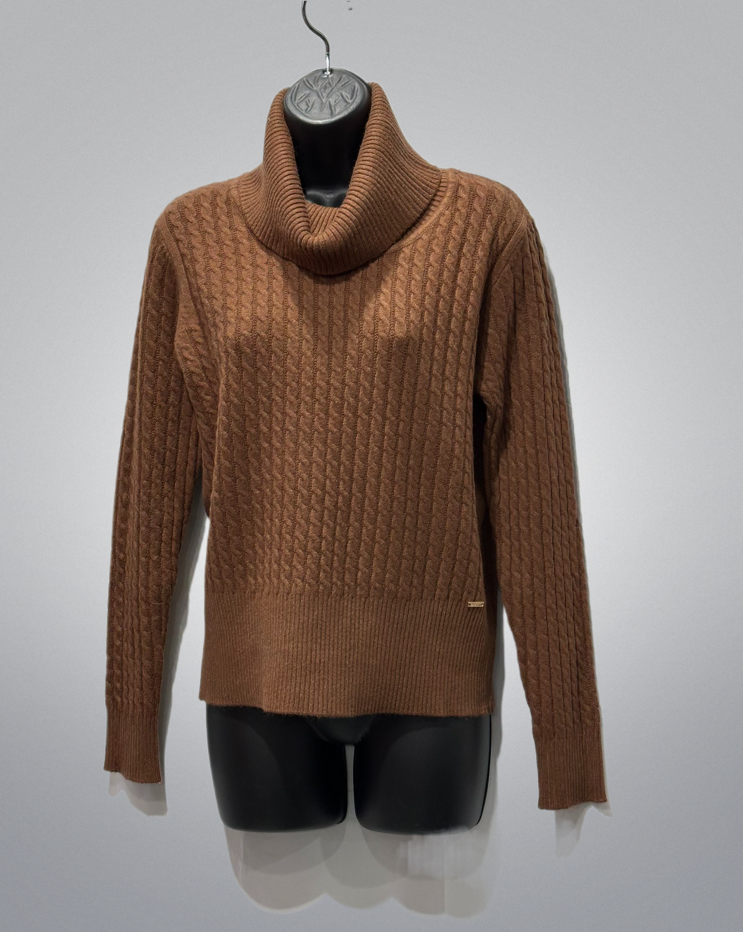 Collar Neck Cable Front Sweater