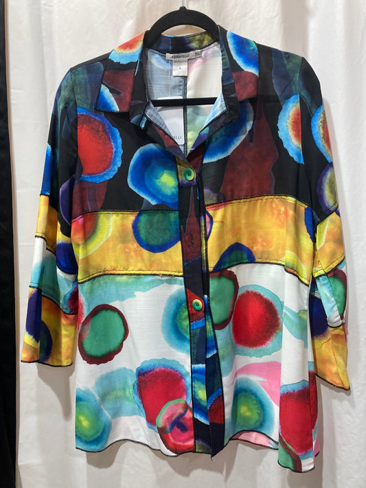 Tunic Shirt With Colorful Circles Design