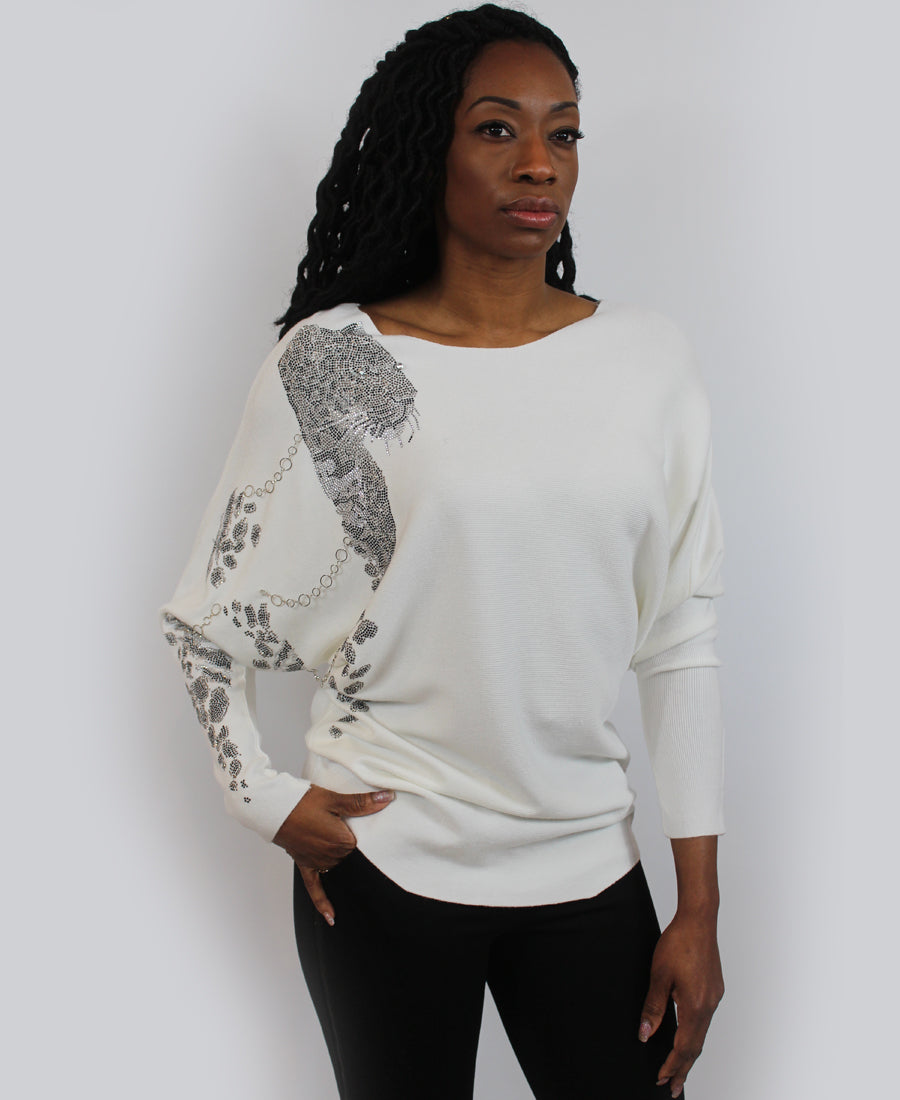 Metallic Leopard Sweater