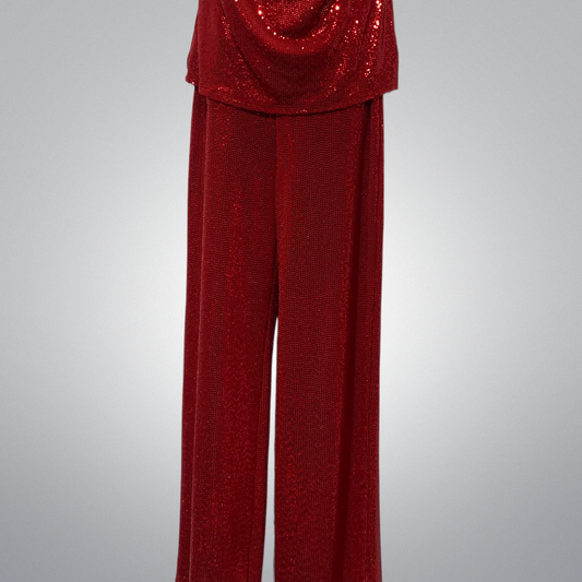 Italian Sequin Wide Leg Pants (in 4 colors)