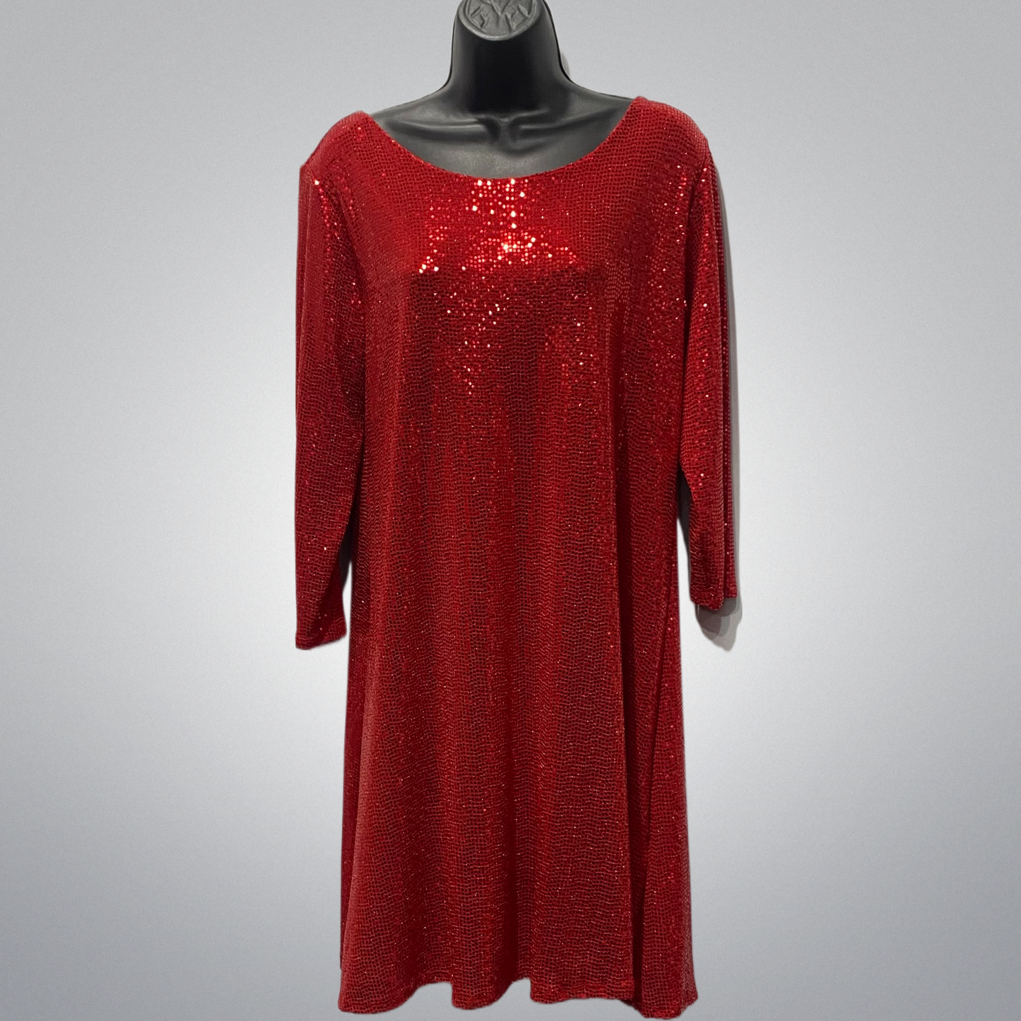 Italian Sequin 3/4 Sleeve with Embellished Back (in 4 colors)