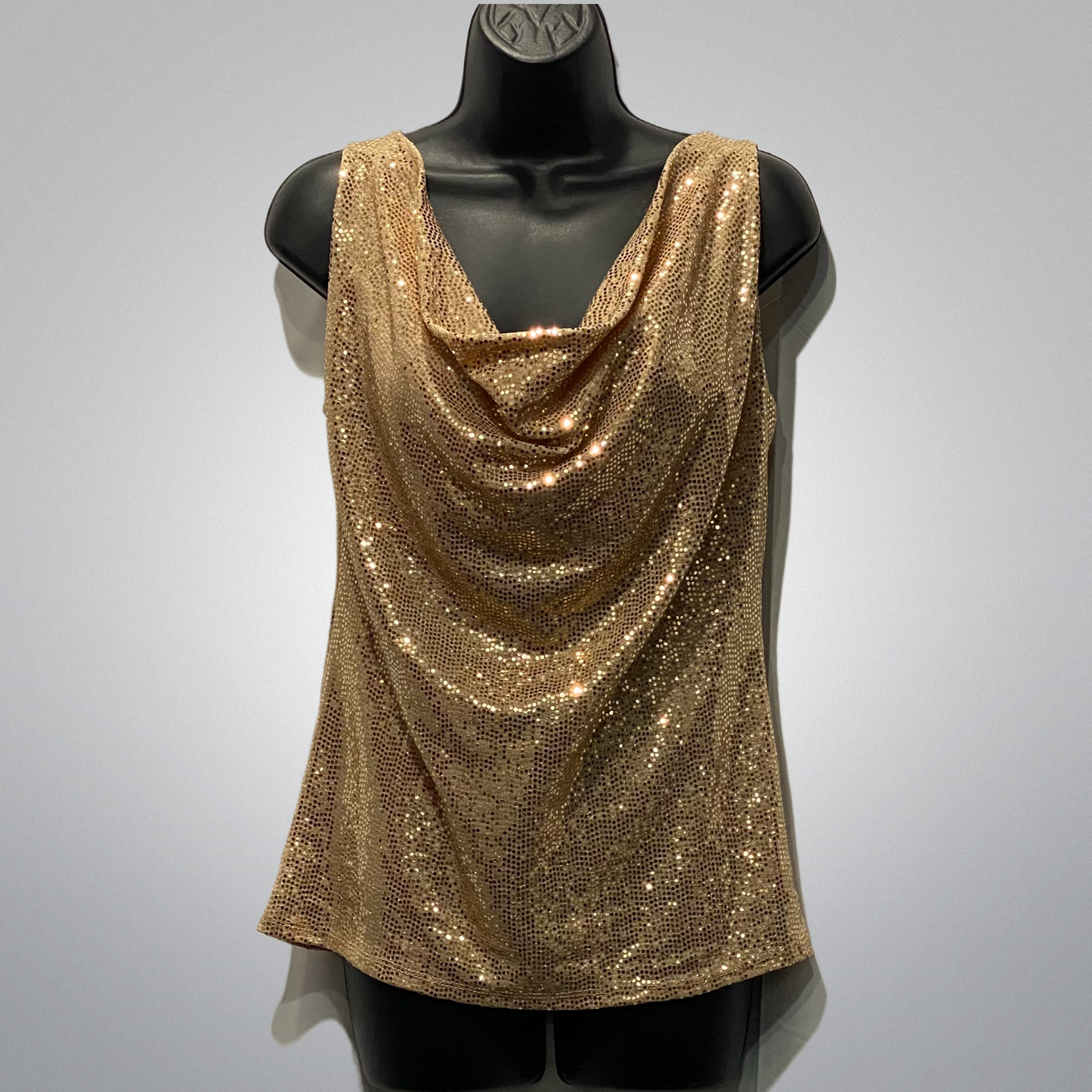 Italian Sequined Cowl Neck Top (in 4 colors)