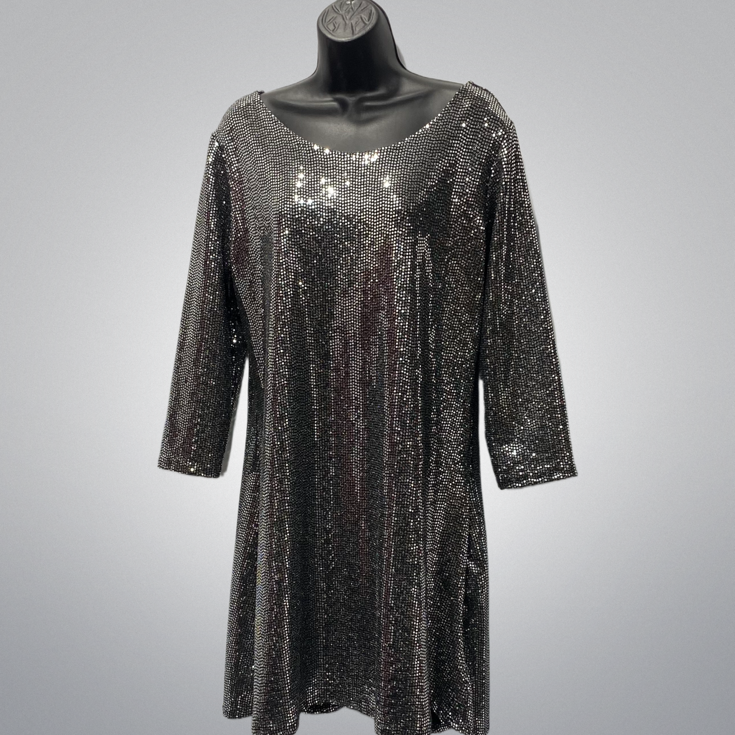 Italian Sequin 3/4 Sleeve with Embellished Back (in 4 colors)