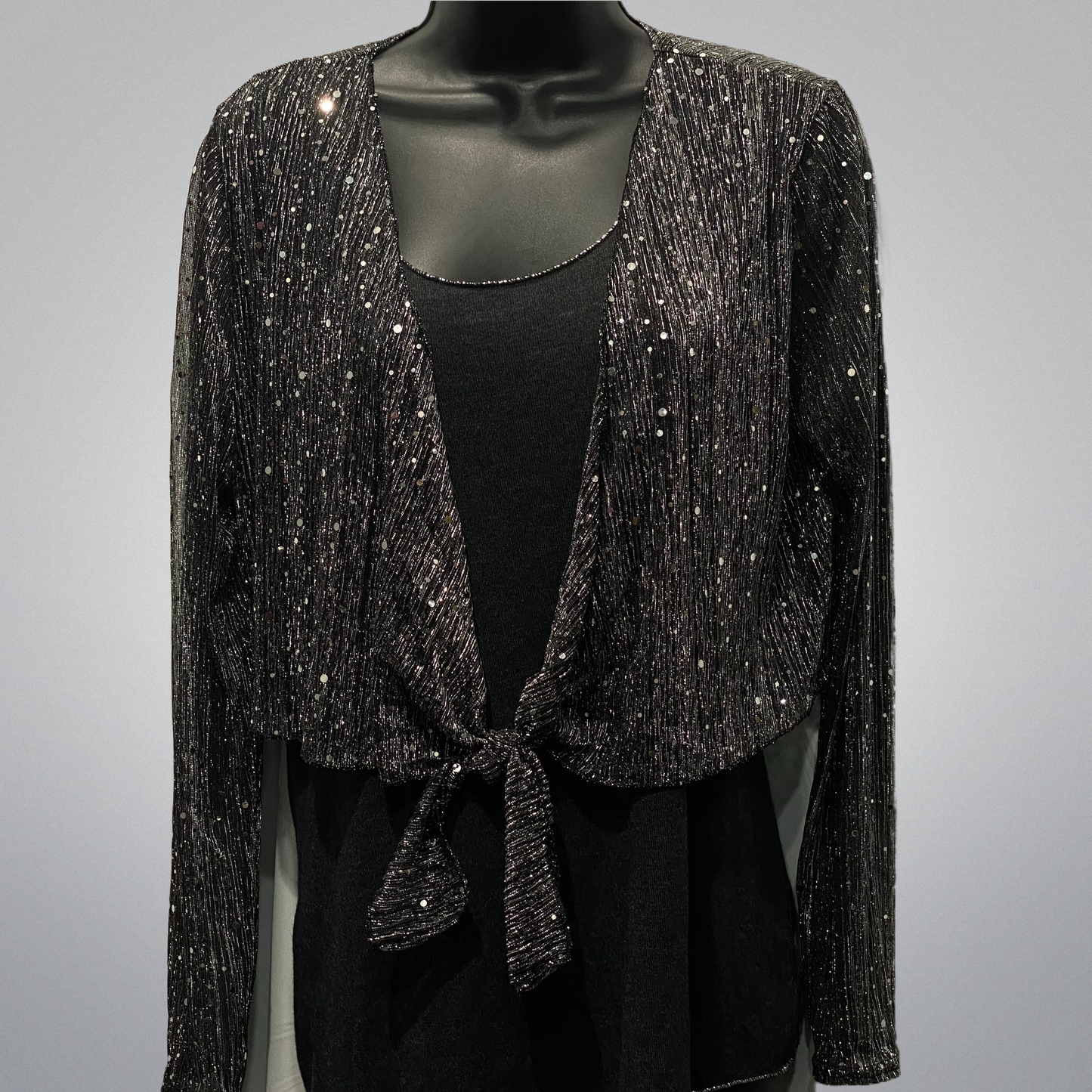 Sheer Sequined Short Shrug