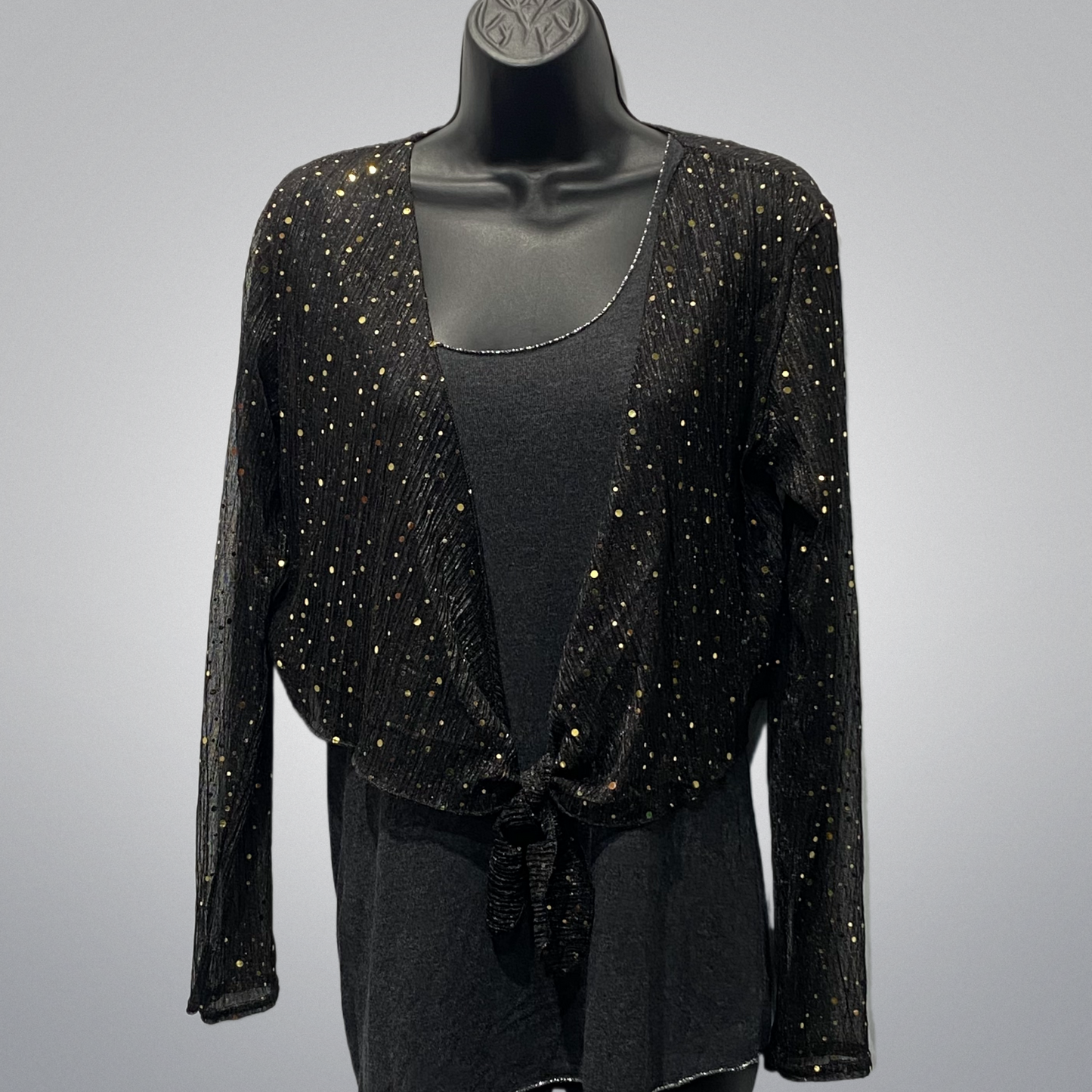 Sheer Sequined Short Shrug