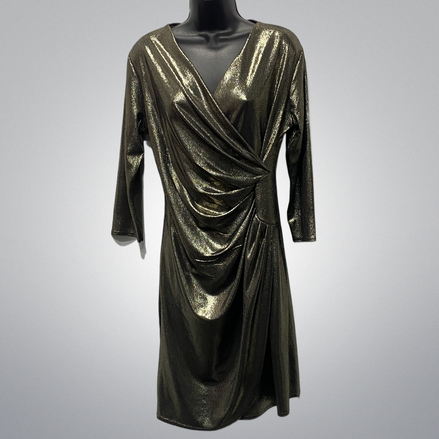 3/4 Sleeve Dress Side Sash