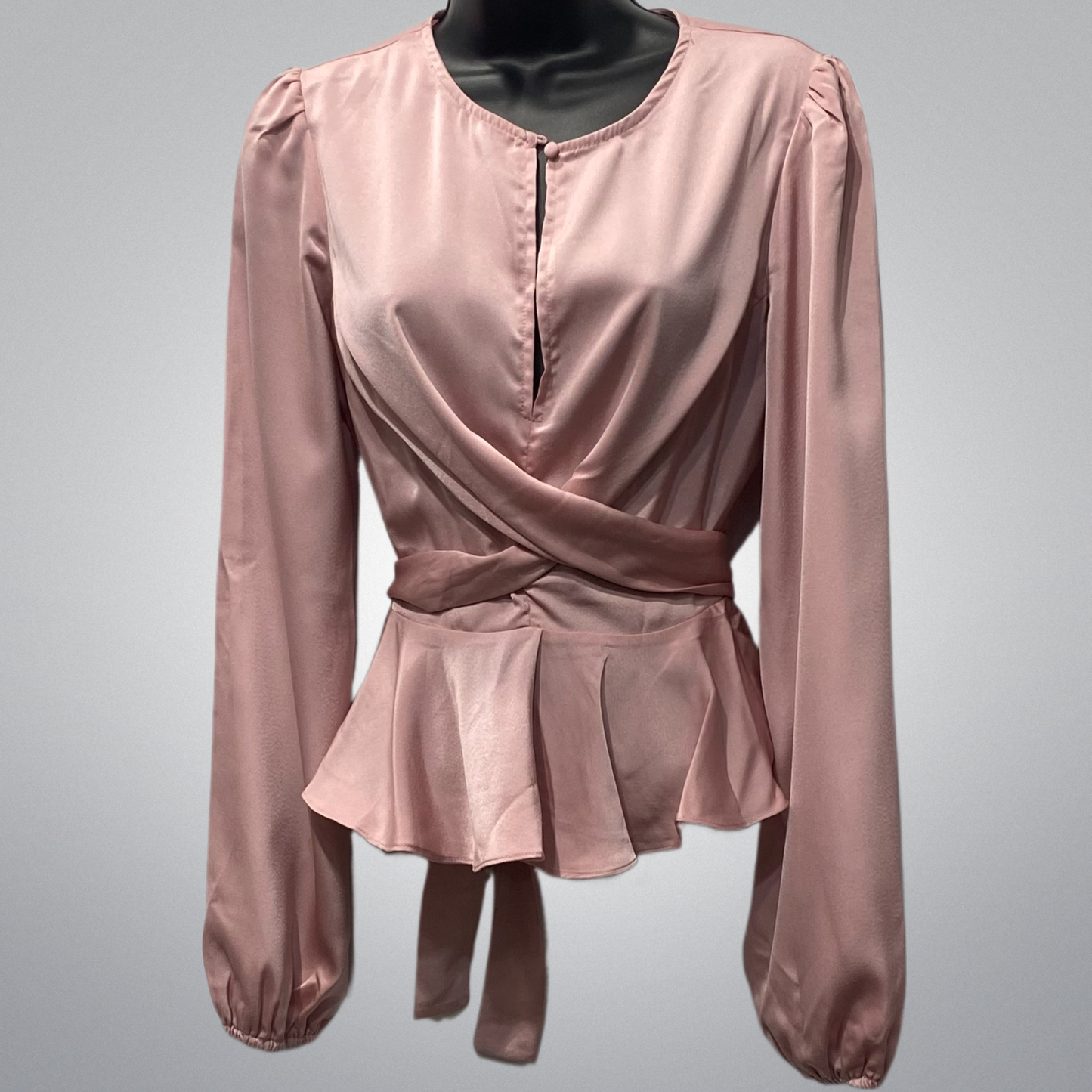Adorable Satin Top With Flattering Waist
