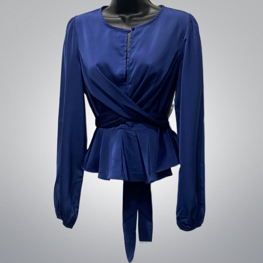 Adorable Satin Top With Flattering Waist