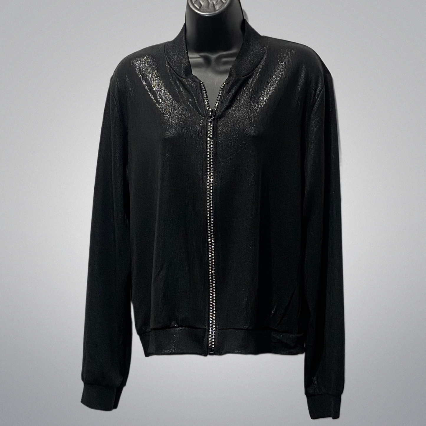 Embellished Zipper Top