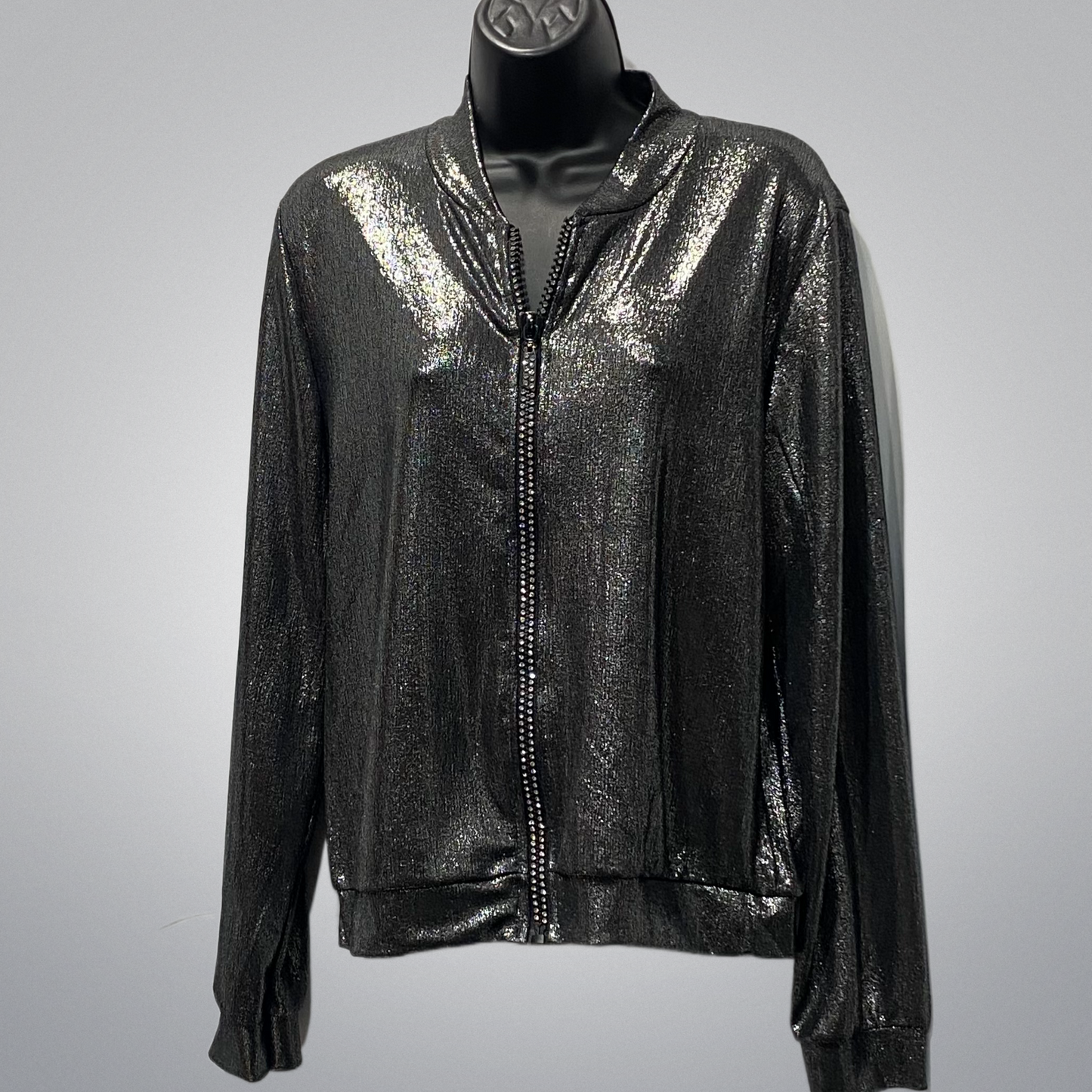 Embellished Zipper Top