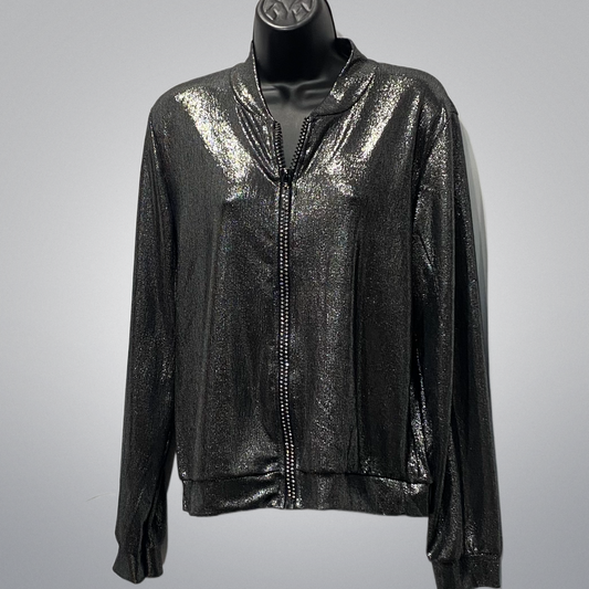 Embellished Zipper Top