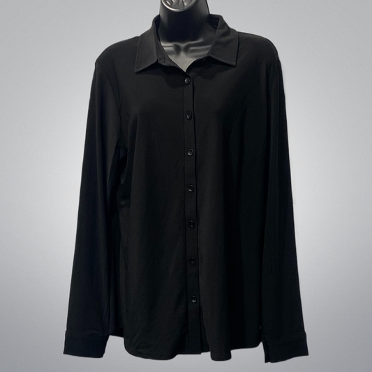 Travel Knit Black Shirt